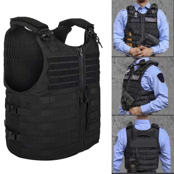 Police Molle Vest with Quick Release and 1000D Tactical Design for Body Armor, Airsoft, and More - Image 2