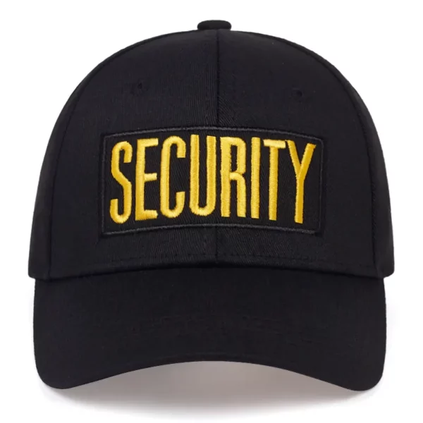 Trendy SECURITY Hat Unisex Embroidered Baseball Cap for All Seasons