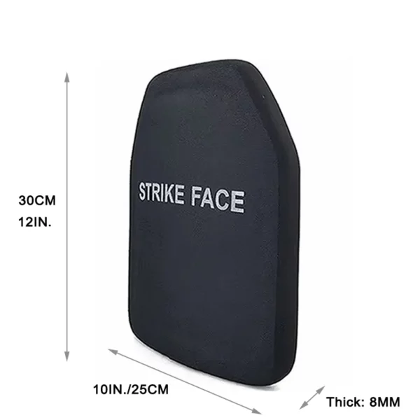 10x12In Lightweight Tactical UHMWPE Trauma Plate: NIJ Level IIIA Bullet-Proof Panel for Level 3A Backpack Armor and Body Armor - Image 3