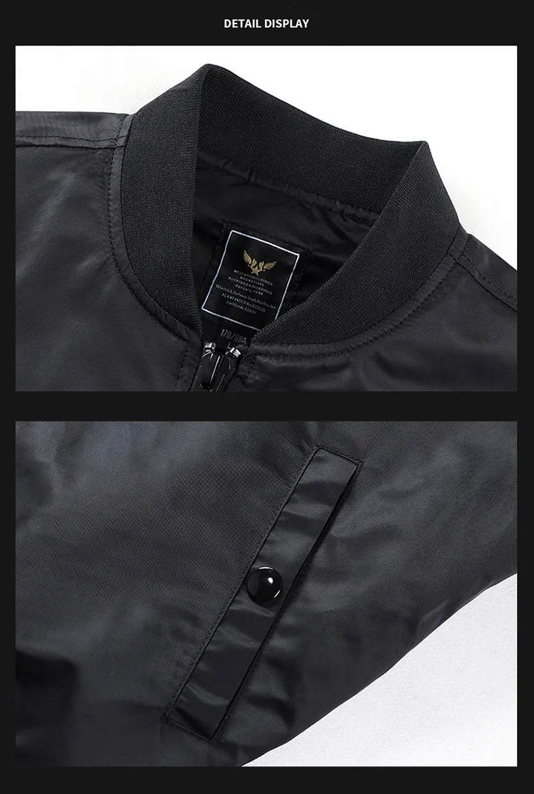 Security Jackets Men's Autumn and Winter Windproof Bomber Jacket with Thick Warmth, Military and Air Pilot Style