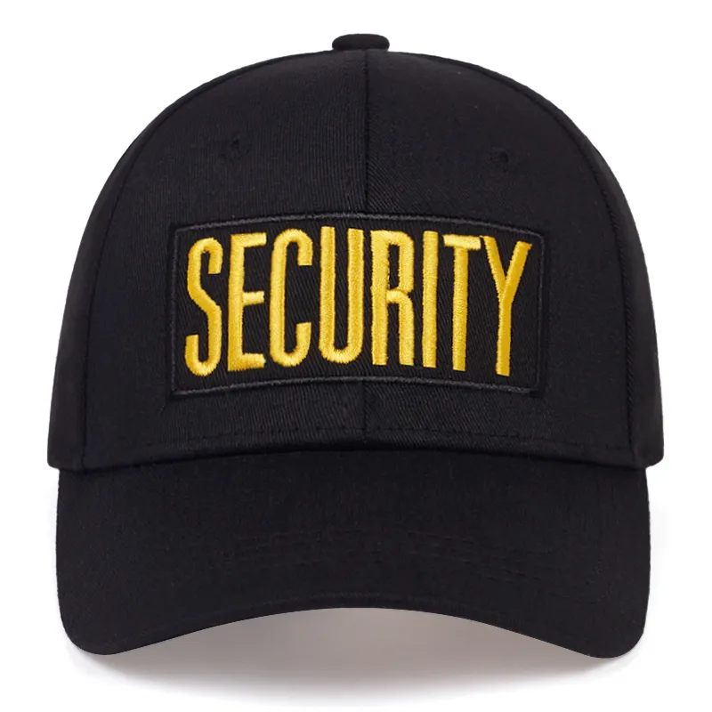 Trendy SECURITY Hat Unisex Embroidered Baseball Cap for All Seasons
