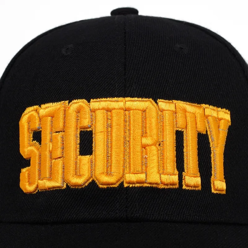 Secure Your Style with the Tactical SECURITY Hat Men's Military-Inspired Baseball Cap for Outdoor and Hip-Hop Enthusiasts
