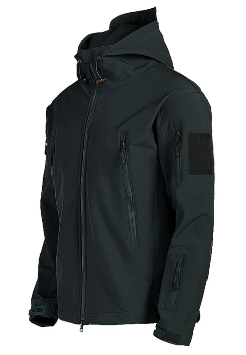 Men's Shark Skin Soft Shell Tactical Waterproof Windbreaker – Hooded Bomber Coats for Military Outdoors Army Jacket