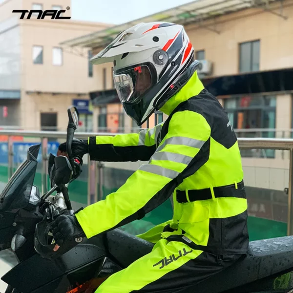 Reflective Clothing for Motorcycle Riders 100% Waterproof Raincoat for Men, Suitable for Electric Scooters and Motocross - Image 3
