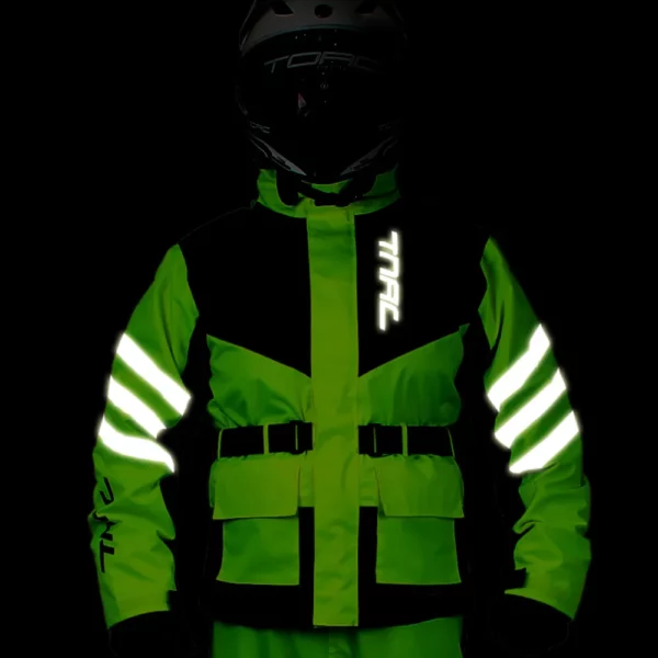 Reflective Clothing for Motorcycle Riders 100% Waterproof Raincoat for Men, Suitable for Electric Scooters and Motocross - Image 4