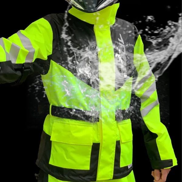 Reflective Clothing for Motorcycle Riders 100% Waterproof Raincoat for Men, Suitable for Electric Scooters and Motocross