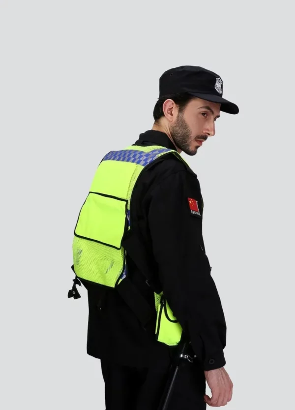 Reflective Clothing for Construction Site Safety Multi-Bag Vest with Fluorescent Jacket and Glow-In-The-Dark Tape - Image 5