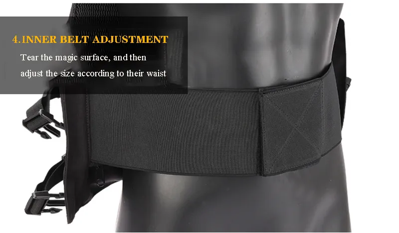 Police Molle Vest with Quick Release and 1000D Tactical Design for Body Armor, Airsoft, and More