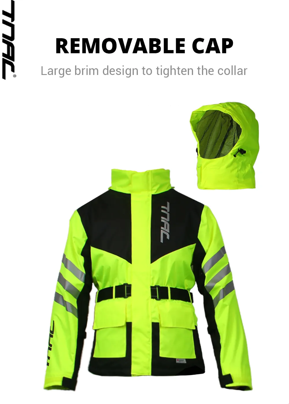 Reflective Clothing for Motorcycle Riders 100% Waterproof Raincoat for Men, Suitable for Electric Scooters and Motocross