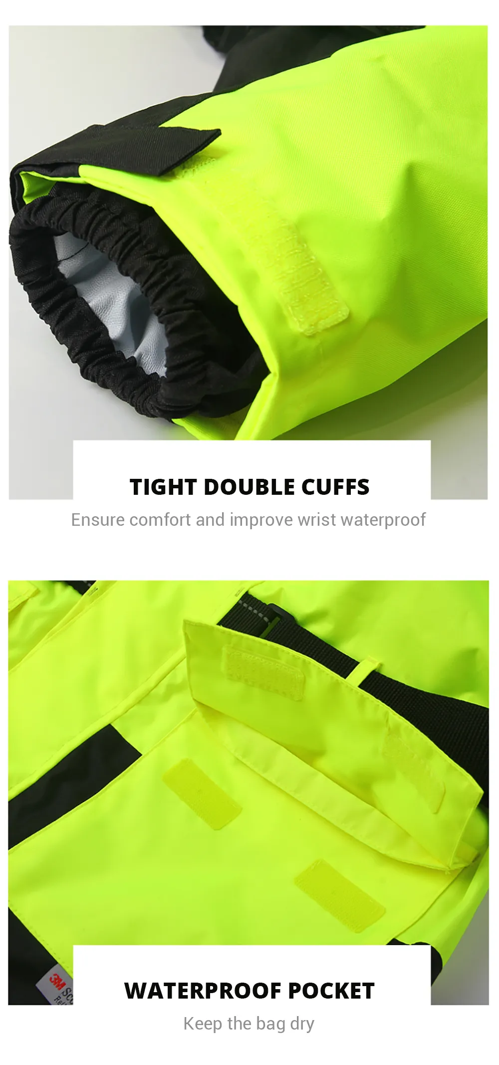 Reflective Clothing for Motorcycle Riders 100% Waterproof Raincoat for Men, Suitable for Electric Scooters and Motocross