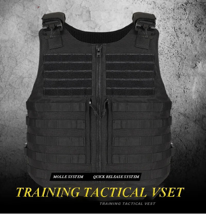 Police Molle Vest with Quick Release and 1000D Tactical Design for Body Armor, Airsoft, and More