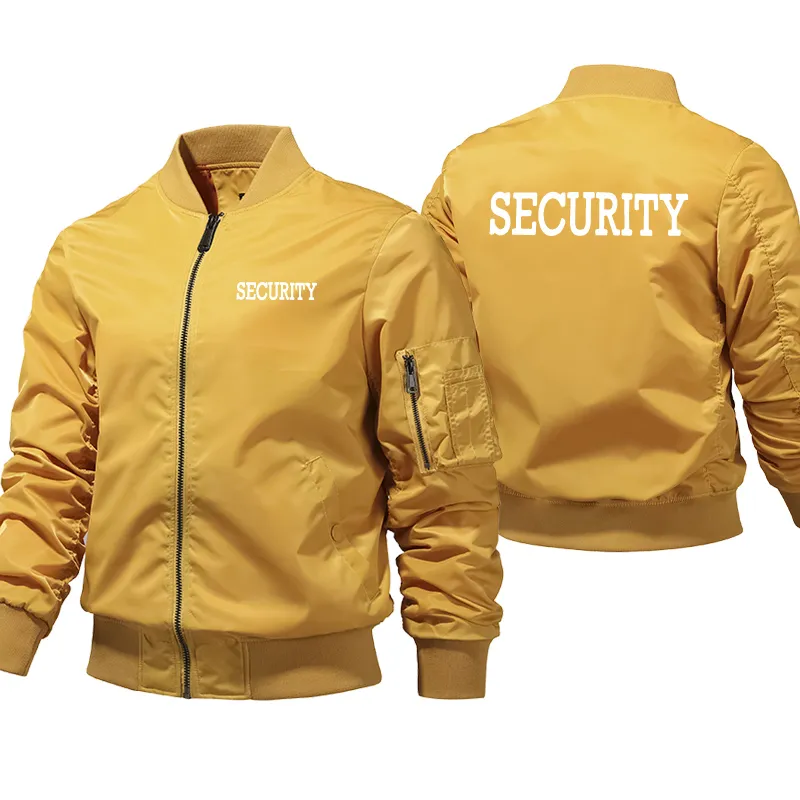 Security Jackets Men's Autumn and Winter Windproof Bomber Jacket with Thick Warmth, Military and Air Pilot Style