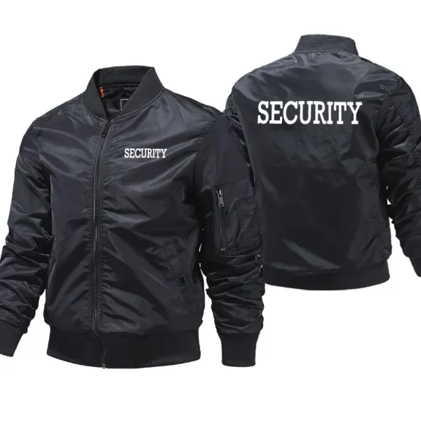 Security Jackets Men's Autumn and Winter Windproof Bomber Jacket with Thick Warmth, Military and Air Pilot Style