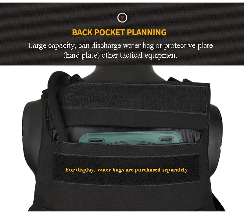 Police Molle Vest with Quick Release and 1000D Tactical Design for Body Armor, Airsoft, and More