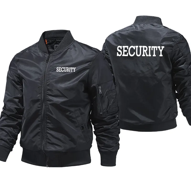 Security Jackets Men's Autumn and Winter Windproof Bomber Jacket with Thick Warmth, Military and Air Pilot Style