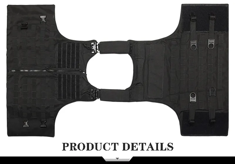 Police Molle Vest with Quick Release and 1000D Tactical Design for Body Armor, Airsoft, and More