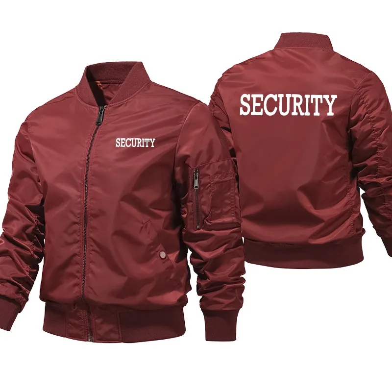 Security Jackets Men's Autumn and Winter Windproof Bomber Jacket with Thick Warmth, Military and Air Pilot Style