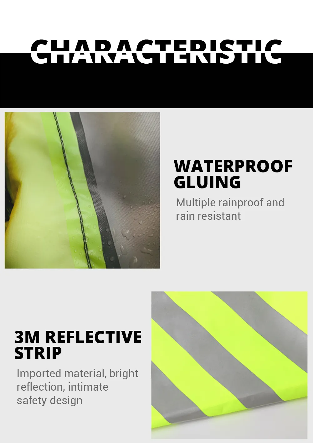 Reflective Clothing for Motorcycle Riders 100% Waterproof Raincoat for Men, Suitable for Electric Scooters and Motocross
