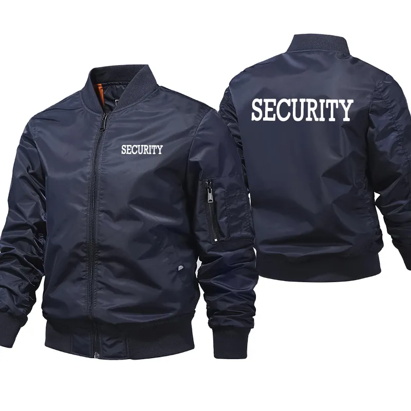 Security Jackets Men's Autumn and Winter Windproof Bomber Jacket with Thick Warmth, Military and Air Pilot Style