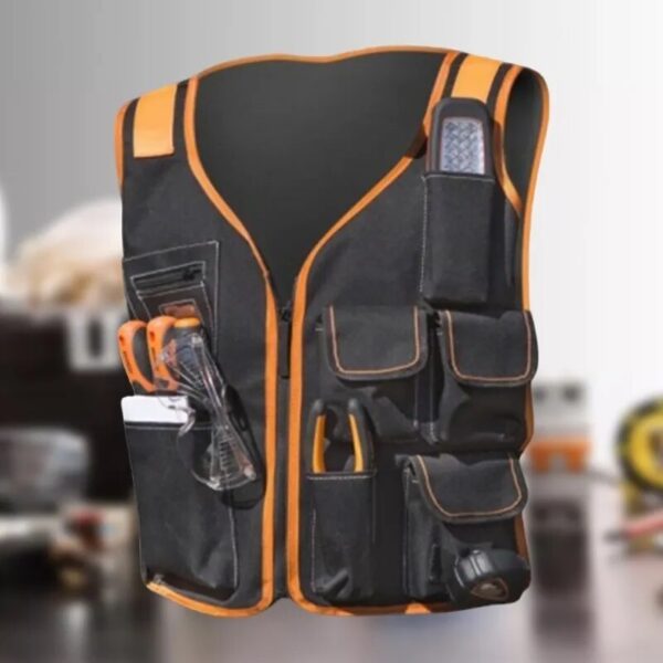 Adjustable Tool Vest for Men and Women - Ergonomic Workwear for Outdoor and Casual Use - Image 2