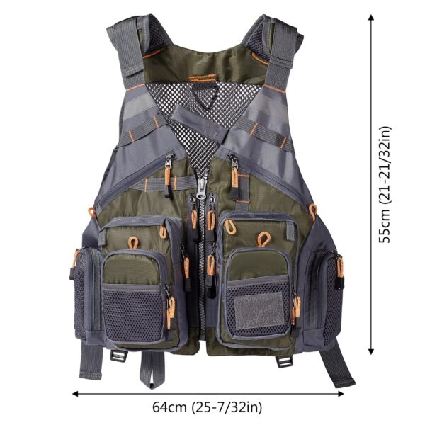 Adjustable Fishing Tool Vest for Outdoor Sports - Breathable and Practical Fishing Tackle Vest - Image 2