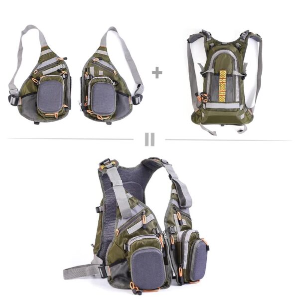 Tool Vest for Fishing and Outdoor Activities - Mesh Fly Fishing Vest with Breathable Design, Adjustable for Sports and Tackle Storage - Image 2