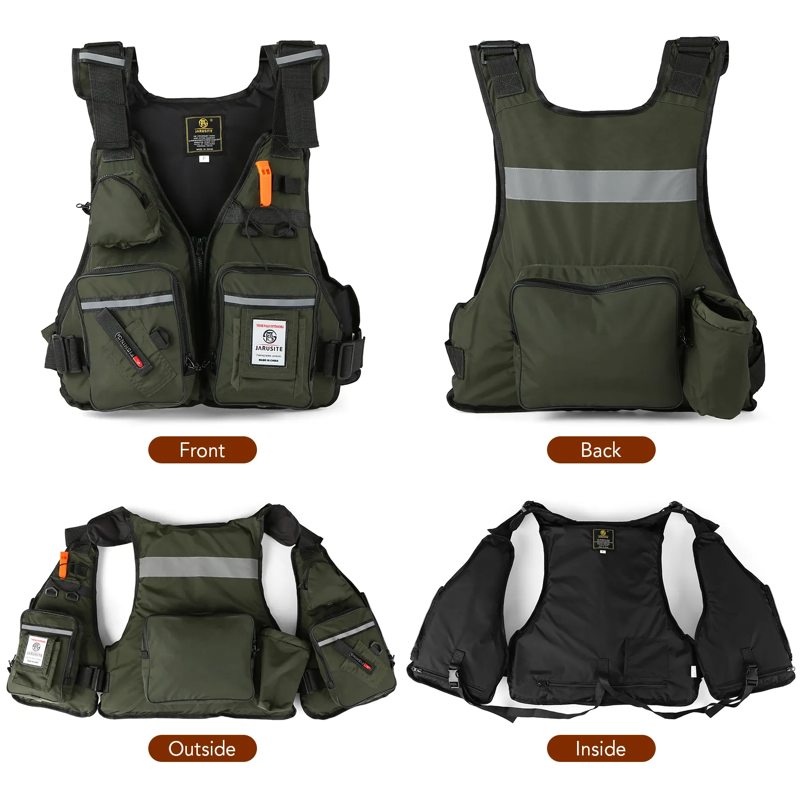 Men's Tool Vest for Professional Fishing: Buoyancy, Portability, Waterproof, and Multi-Pockets