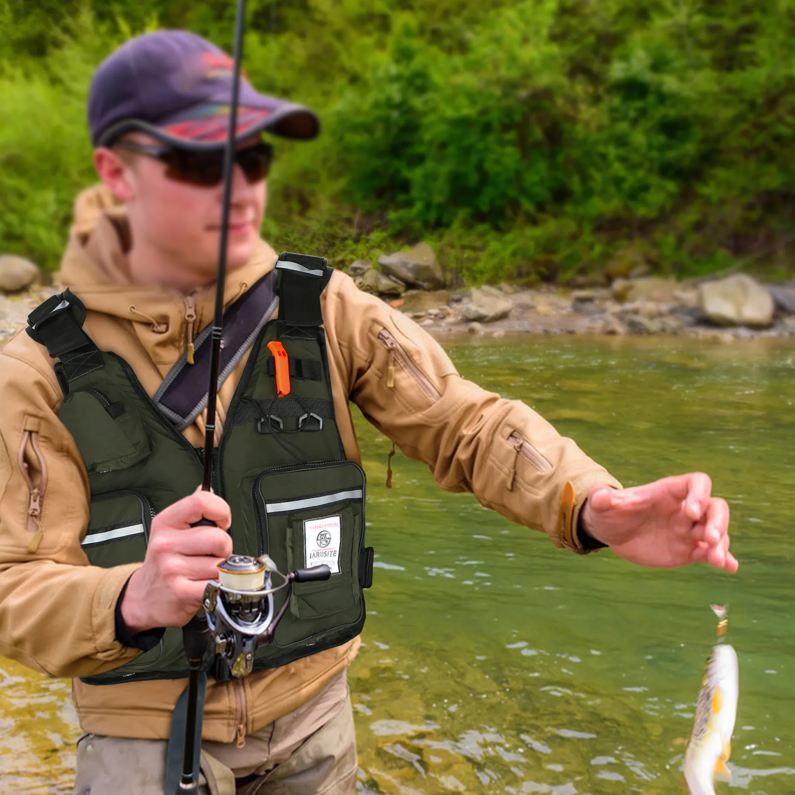 Men's Tool Vest for Professional Fishing: Buoyancy, Portability, Waterproof, and Multi-Pockets