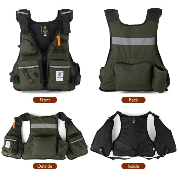 Men's Tool Vest for Professional Fishing: Buoyancy, Portability, Waterproof, and Multi-Pockets - Image 2