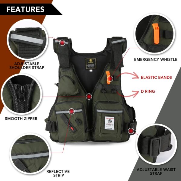 Men's Tool Vest for Professional Fishing: Buoyancy, Portability, Waterproof, and Multi-Pockets - Image 4