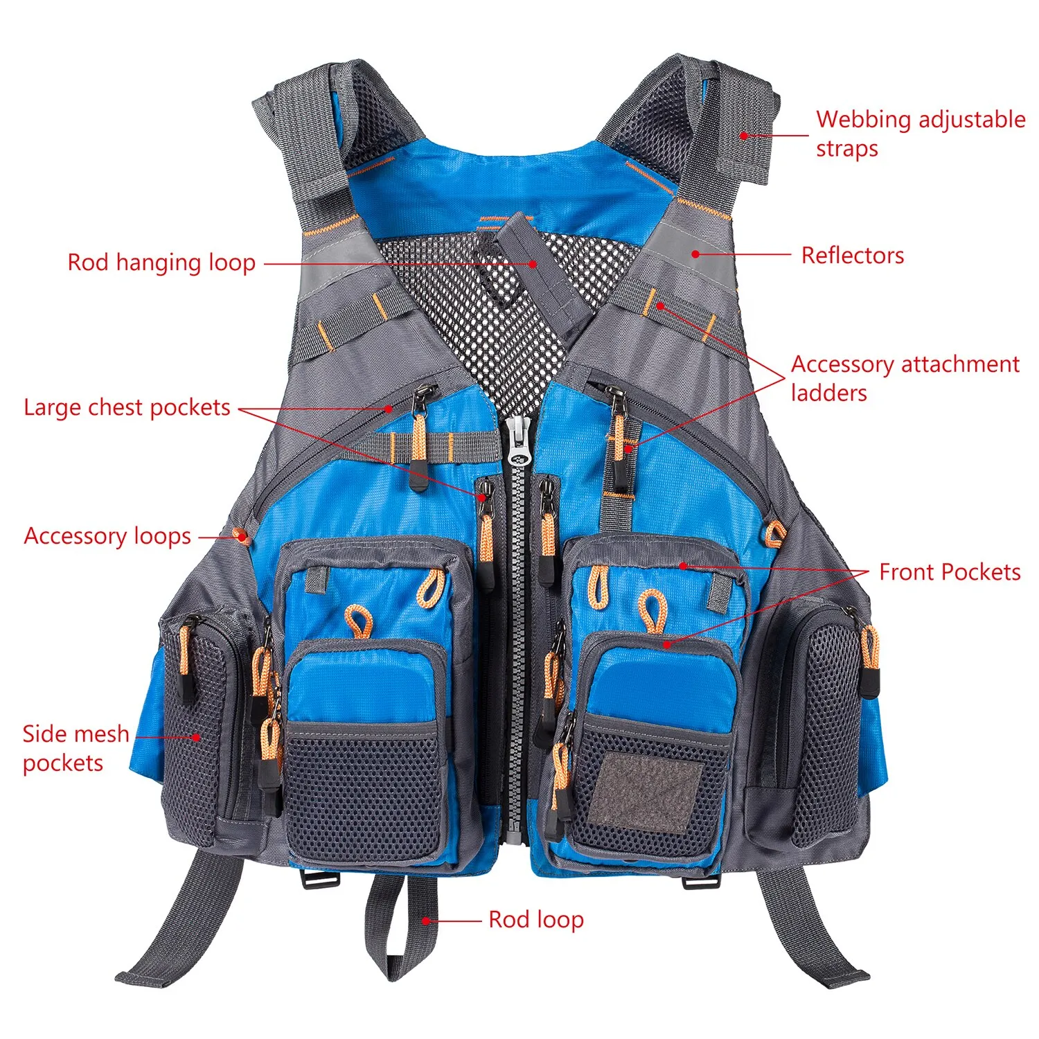 Adjustable Fishing Tool Vest for Outdoor Sports - Breathable and Practical Fishing Tackle Vest