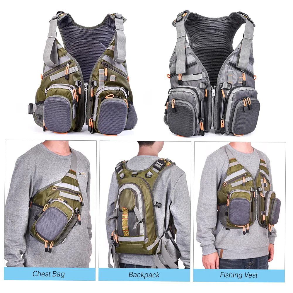 Tool Vest for Fishing and Outdoor Activities - Mesh Fly Fishing Vest with Breathable Design, Adjustable for Sports and Tackle Storage
