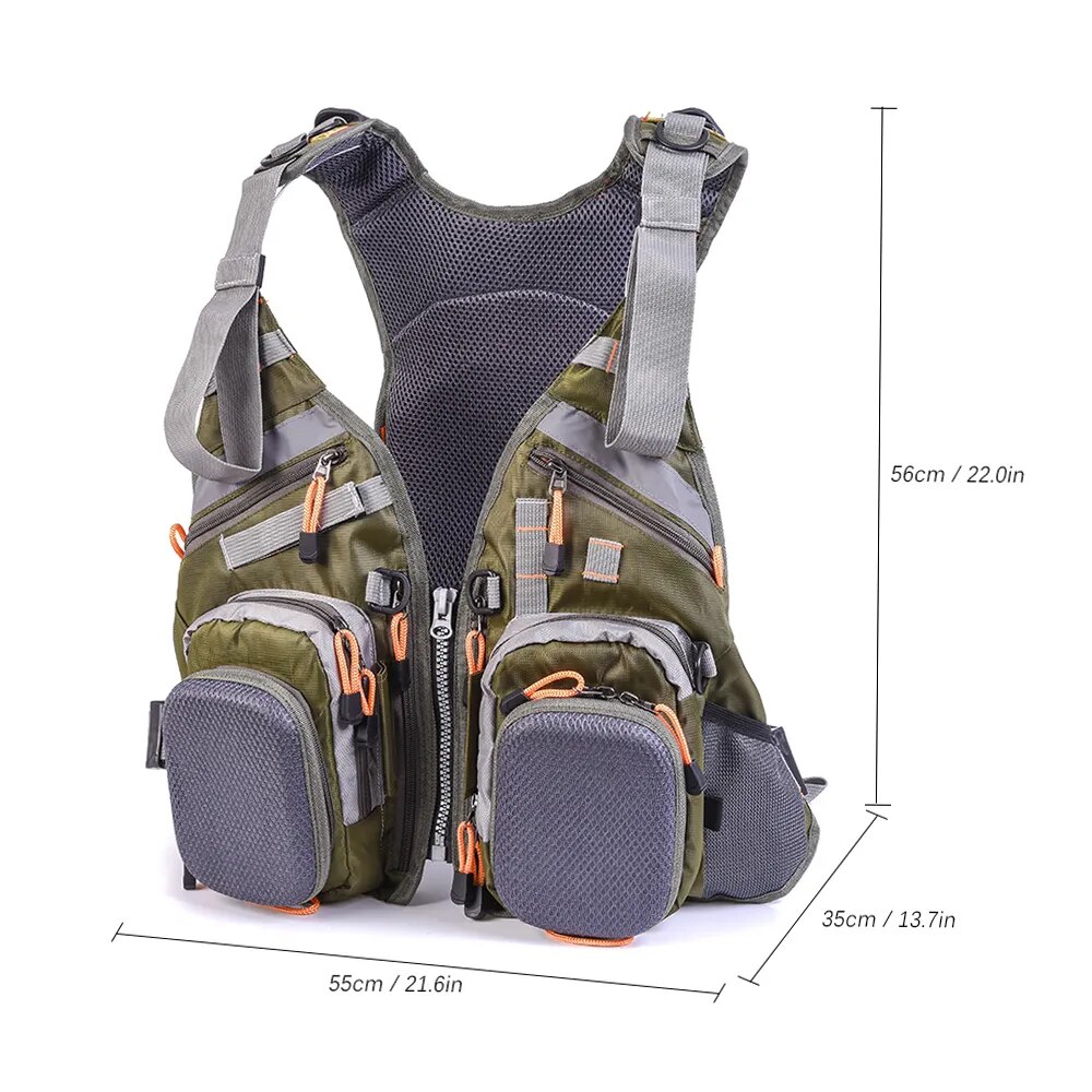 Tool Vest for Fishing and Outdoor Activities - Mesh Fly Fishing Vest with Breathable Design, Adjustable for Sports and Tackle Storage