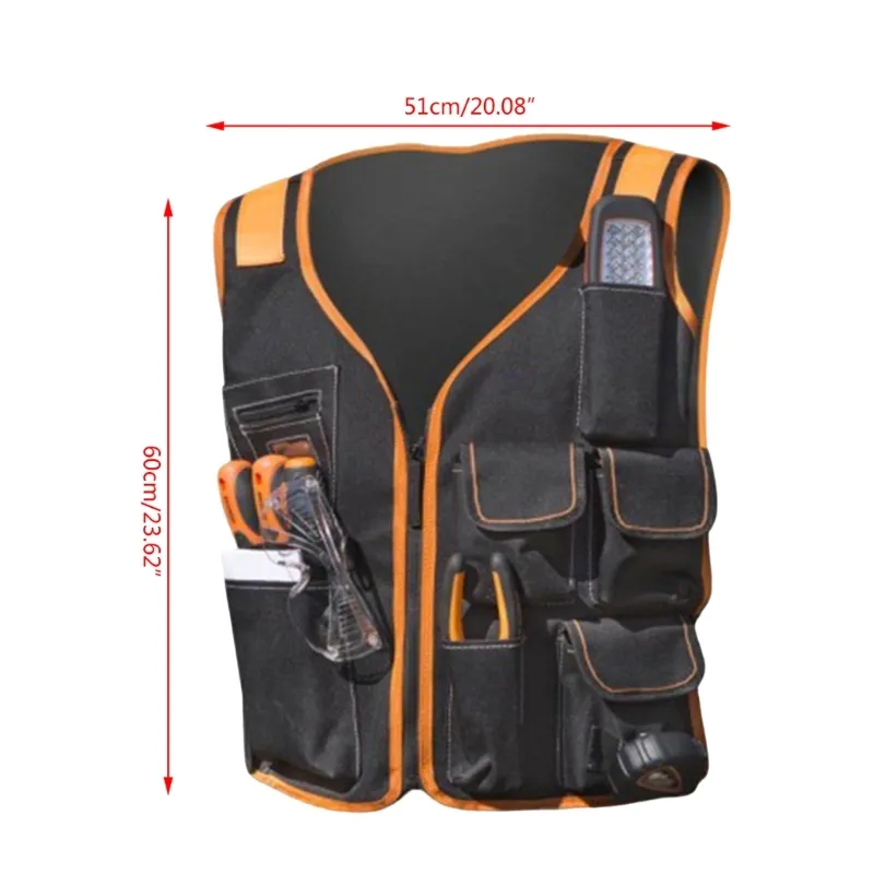 Adjustable Tool Vest for Men and Women - Ergonomic Workwear for Outdoor and Casual Use
