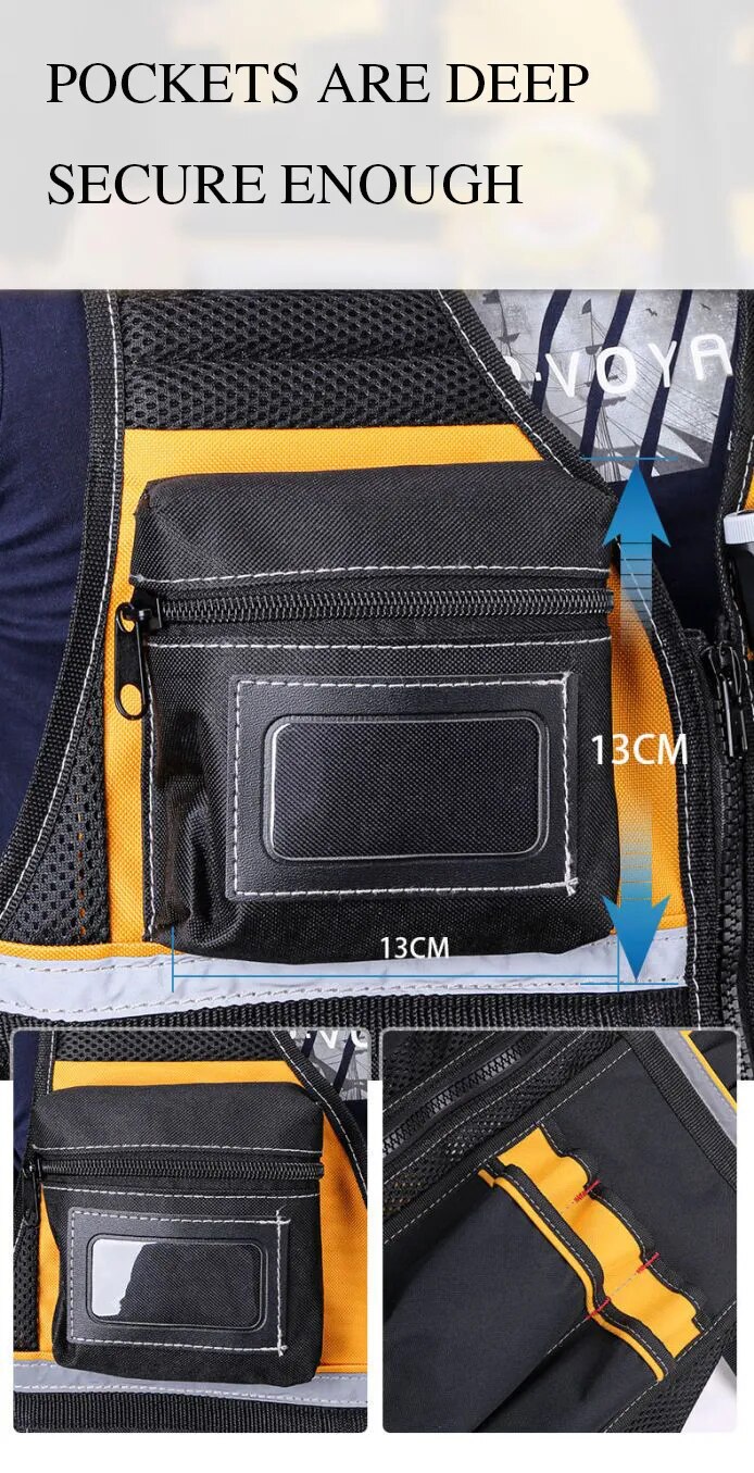 Tool Vest with Multifunctional Organizer Pouch - Handy Storage for Tools, Including Hammer, Screwdriver, Wrench, and More