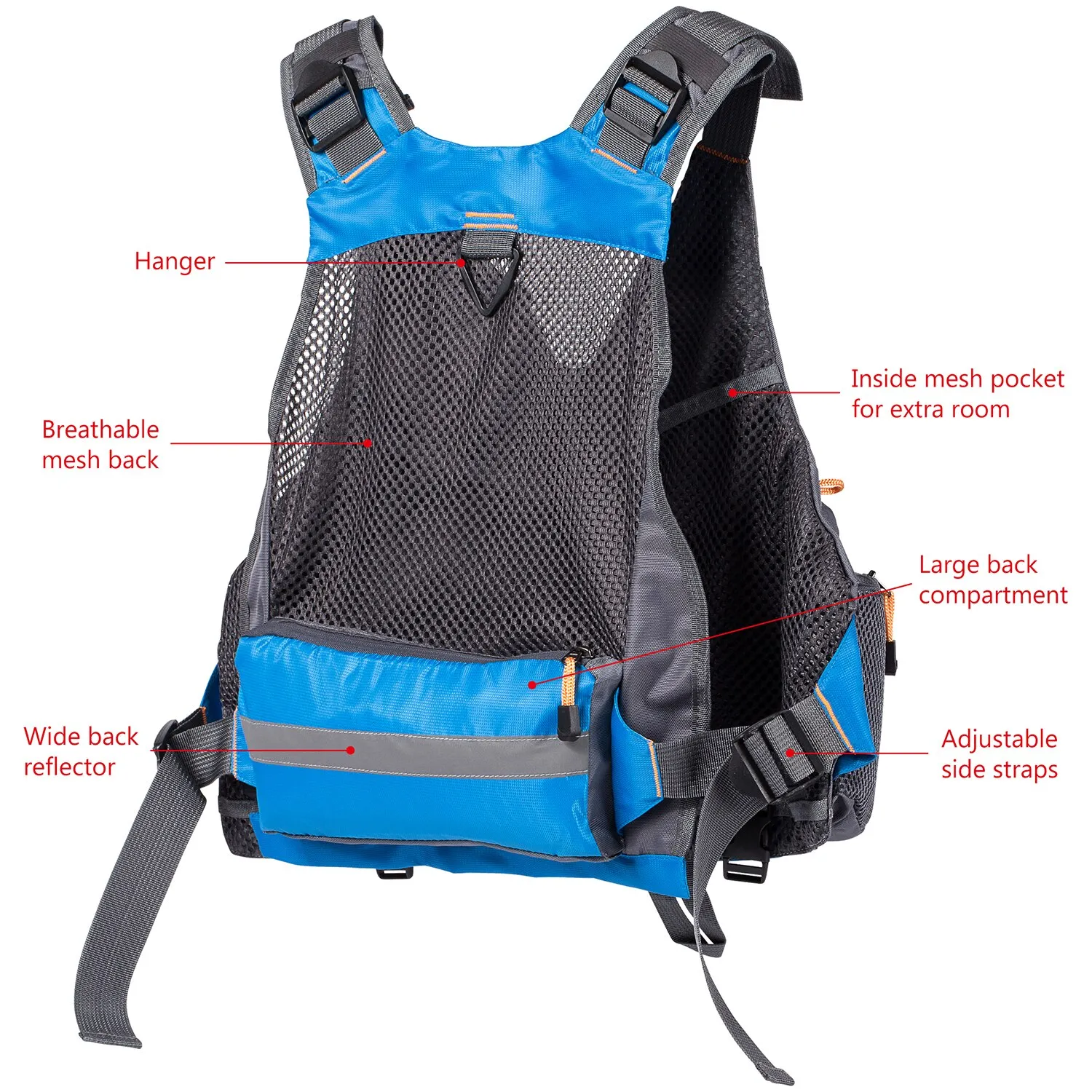 Adjustable Fishing Tool Vest for Outdoor Sports - Breathable and Practical Fishing Tackle Vest