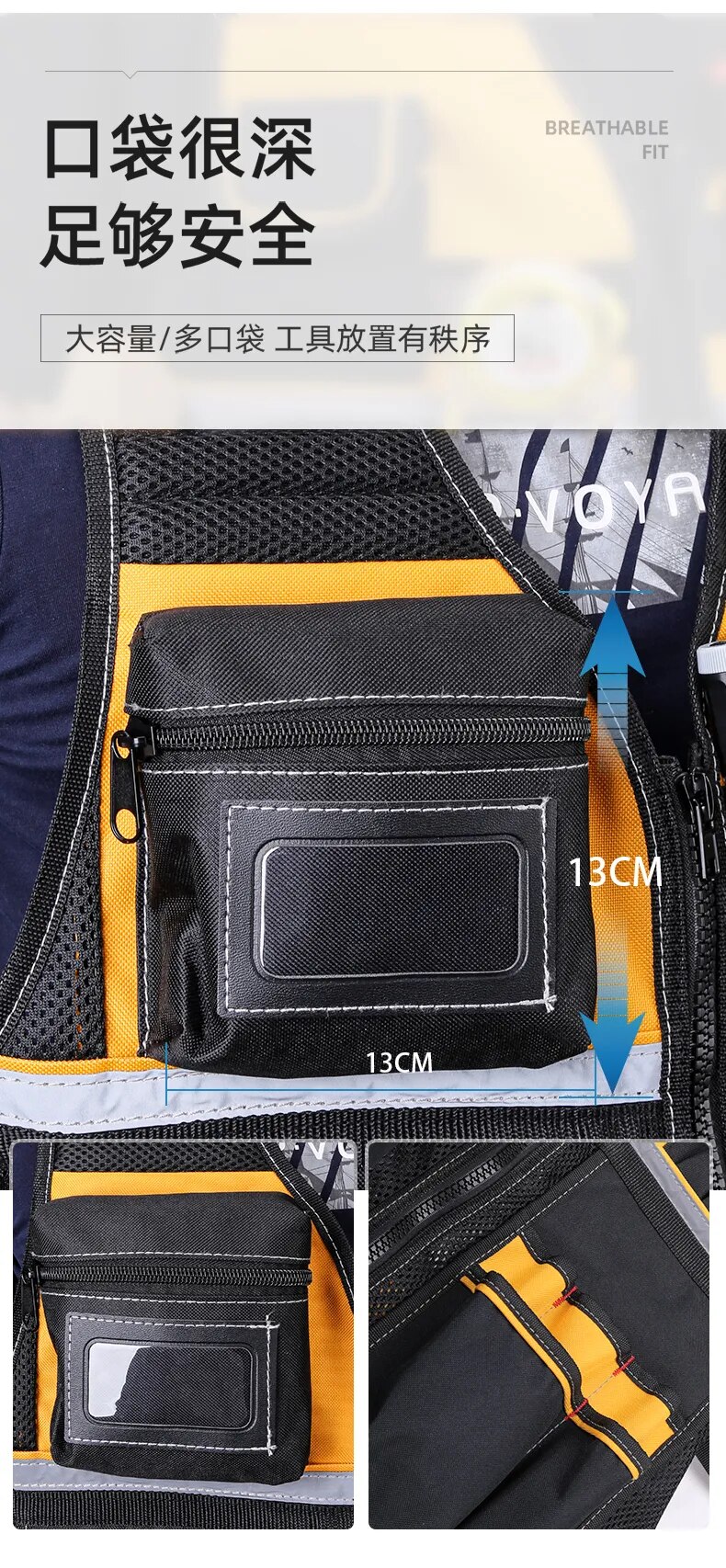 Tool Vest with Multifunctional Organizer Pouch - Handy Storage for Tools, Including Hammer, Screwdriver, Wrench, and More