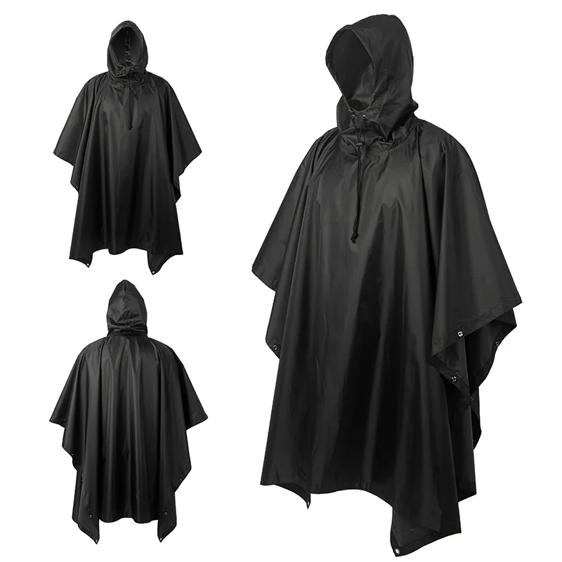 Outdoor Multifunctional Fisherman Raincoat - Waterproof Poncho with Camouflage Cover for Camping, Hunting, Clothes Shelter, Tent - Military Emergency Raincoat